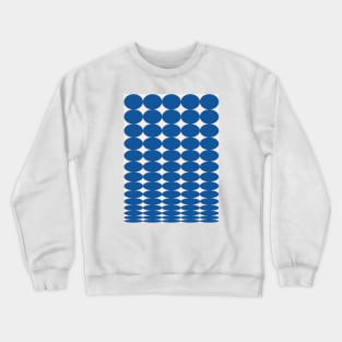 Retro Round Pattern - Blue Crewneck Sweatshirt